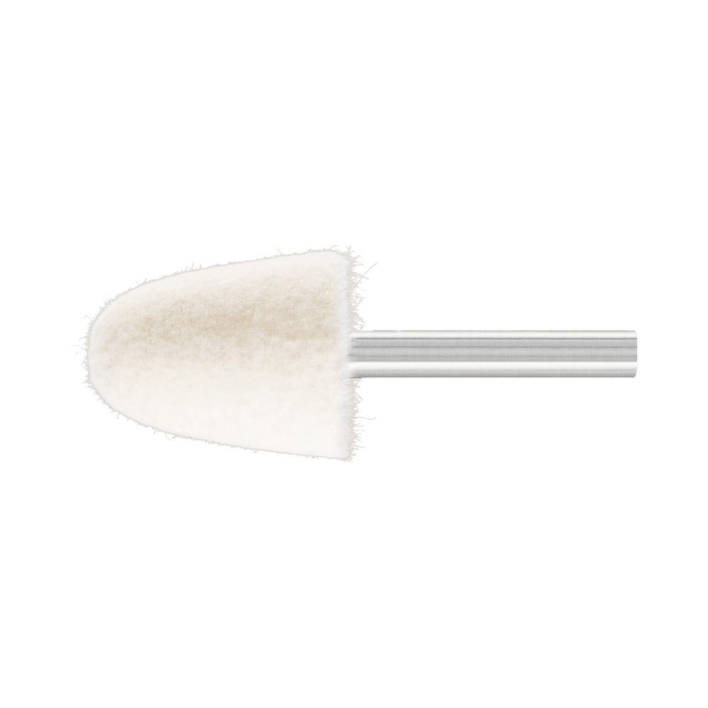 Medium-hard felt polishing points conical shape dia. 25x30 mm shank d 6 mm_40108201_44101711