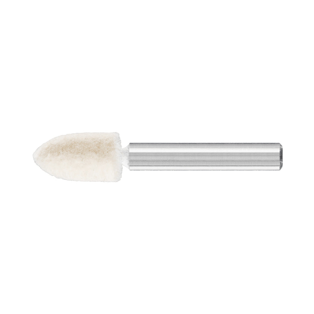 Medium-hard felt polishing points conical pointed shape 10x18 mm shank 6 m_40108199_44101691