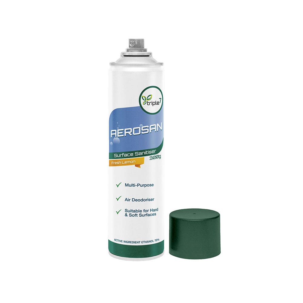 Aerosan Surface Sanitiser Aerosol 300g Lemon 40022514 AAERSEP-03