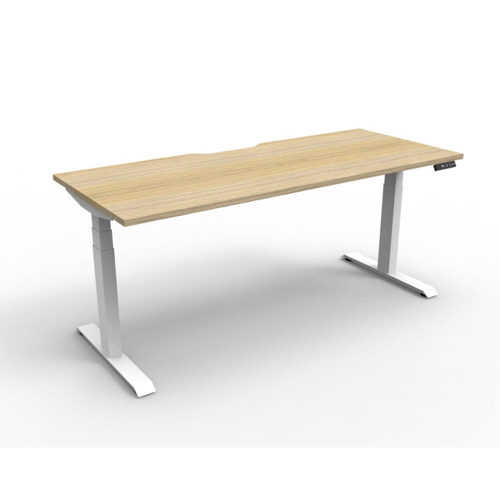 Boost + 1P Sit Stand Desk 1800x750mm Nat Oak Top White Frame_36022096_B+1P1875 NO/WS