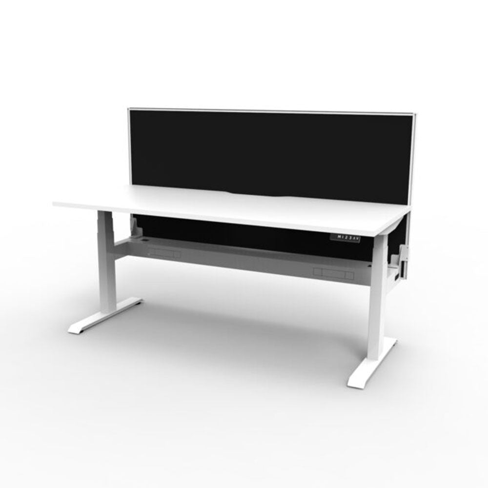 Boost + 1P Sit Stand Desk 1200x750mm Nat White Top White Frame Blk Scrn CT_36022074_B+1PWSCT1275 NW/WS