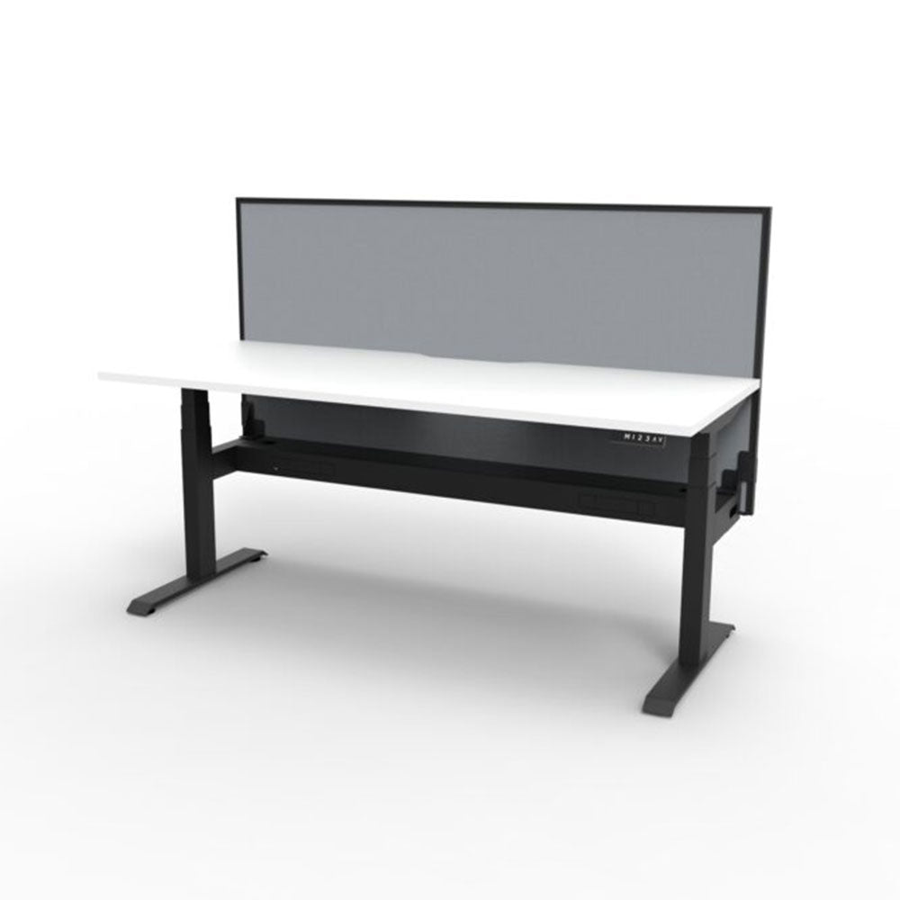 Boost + 1P Sit Stand Desk 1800x750mm Nat White Top Black Frame Gry Scrn CT_36022106_B+1PWSCT1875 NW/BL