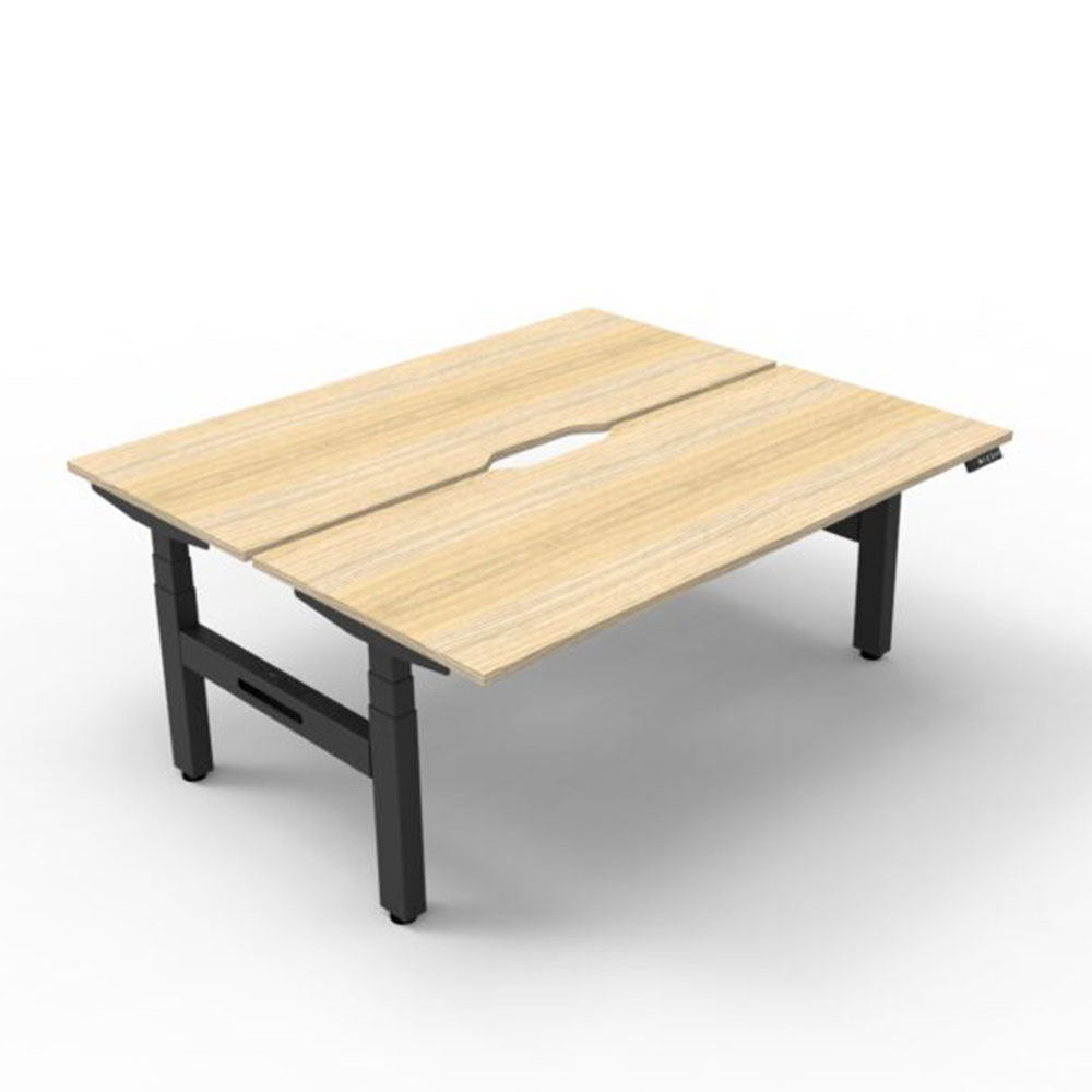 Boost + 2P Sit Stand Desk 1200x750mm Nat Oak Top Black Frame_36022112_B+2P1275 NO/BL