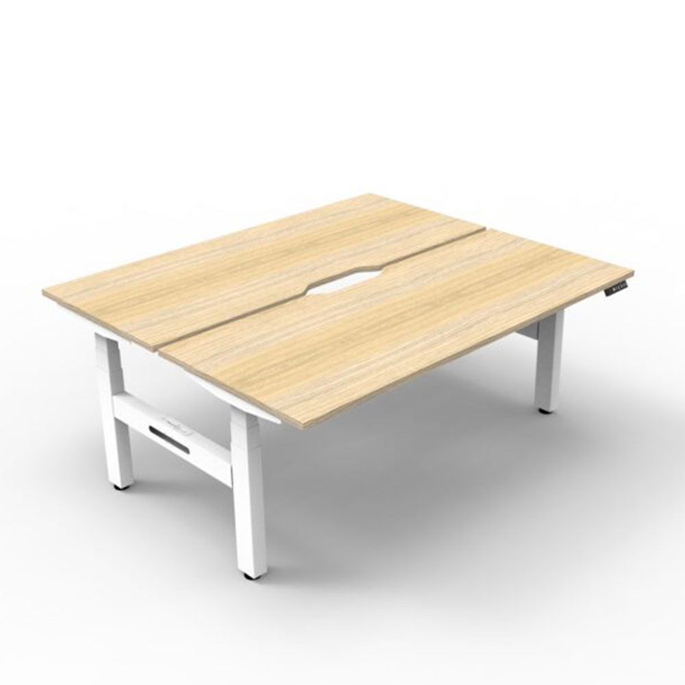 Boost + 2P Sit Stand Desk 1200x750mm Nat Oak Top White Frame_36022111_B+2P1275 NO/WS