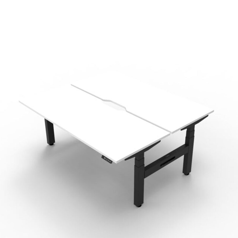 Boost + 2P Sit Stand Desk 1200x750mm Nat White Top Black Frame_36022110_B+2P1275 NW/BL