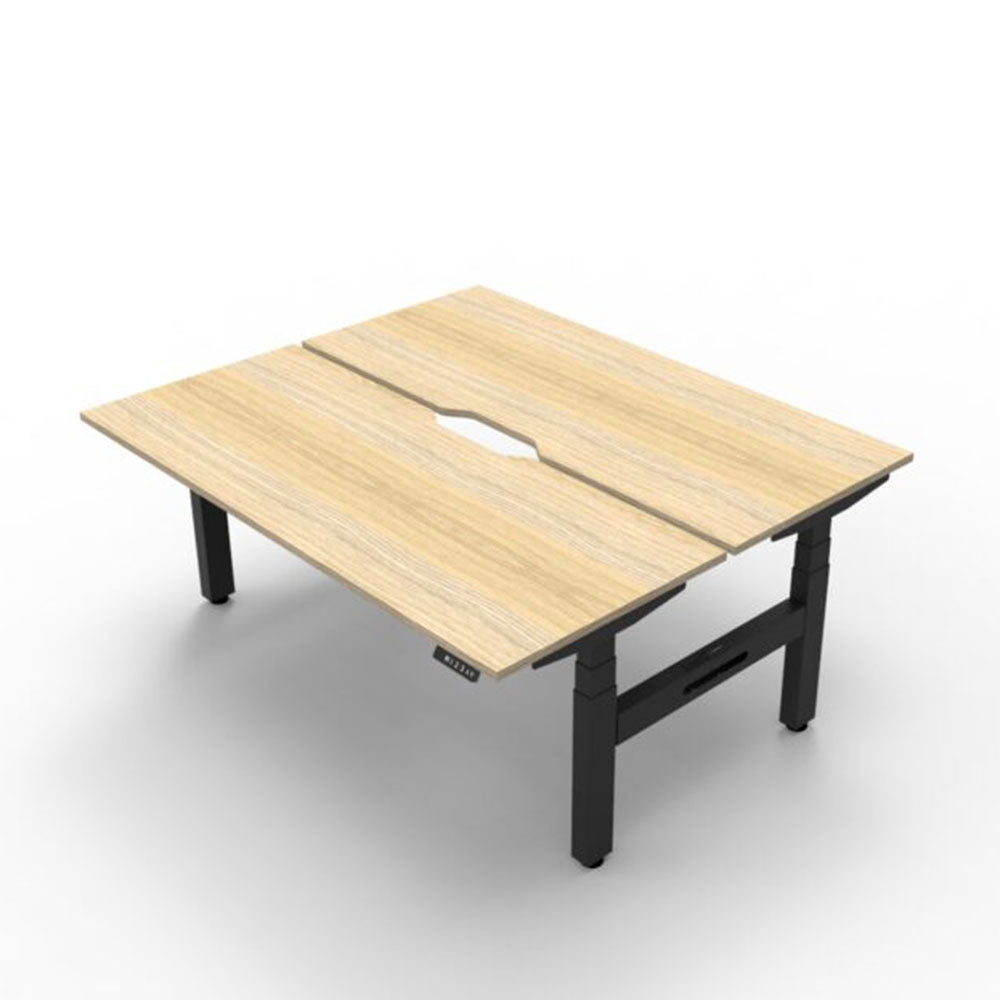 Boost + 2P Sit Stand Desk 1500x750mm Nat Oak Top Black Frame_36022128_B+2P1575 NO/BL