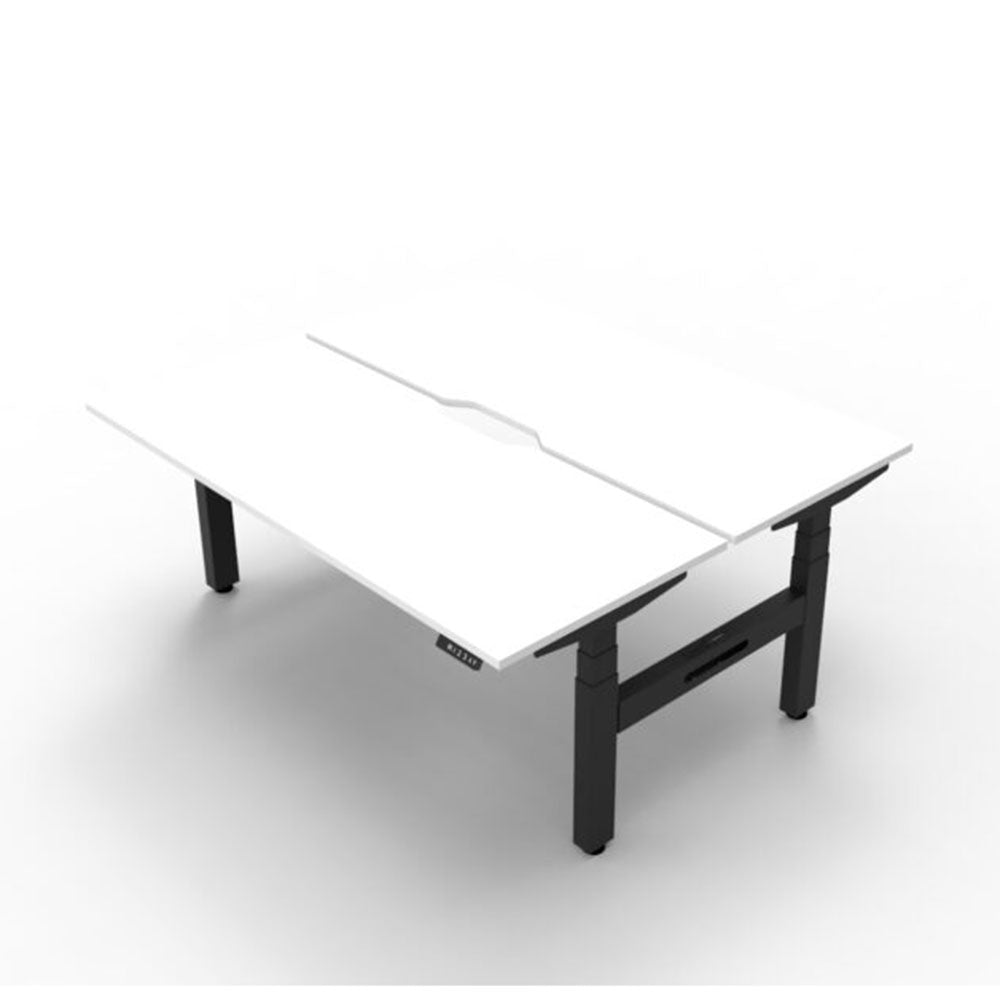 Boost + 2P Sit Stand Desk 1500x750mm Nat White Top Black Frame_36022126_B+2P1575 NW/BL