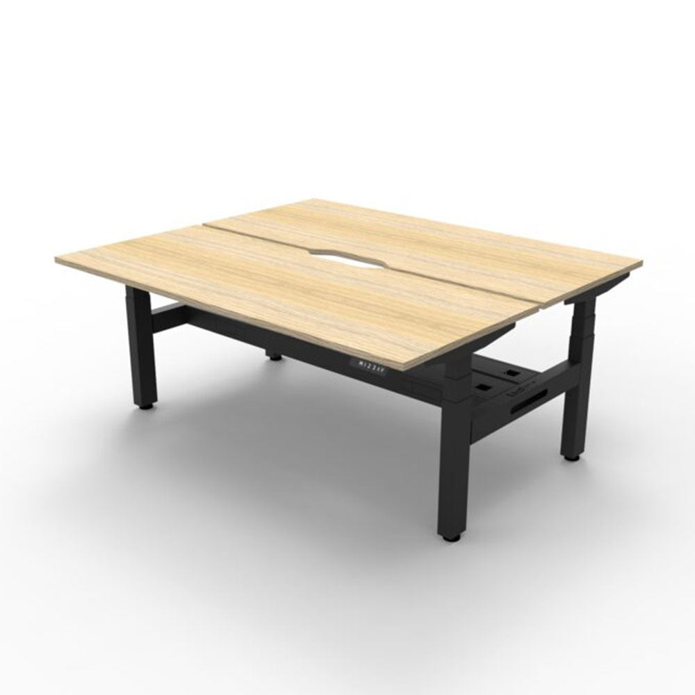Boost + 2P Sit Stand Desk 1500x750mm Nat Oak Top Black Frame Cable Tray_36022132_B+2PCT1575 NO/BL