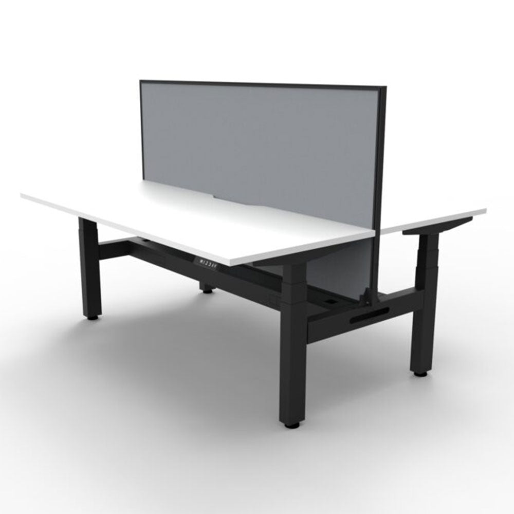 Boost + 2P Sit Stand Desk 1500x750mm Nat White Top Black Frame Gry Scrn CT_36022136_B+2PWSCT1575 NW/BL
