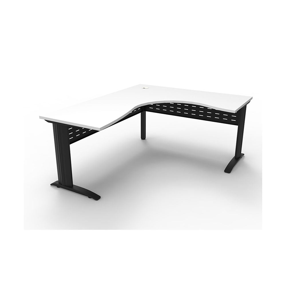 Workstation Span Corner 1800x1500mm White/ Black    RSCWS181575M NW/BL_40046387_RSCWS181575M NW/BL