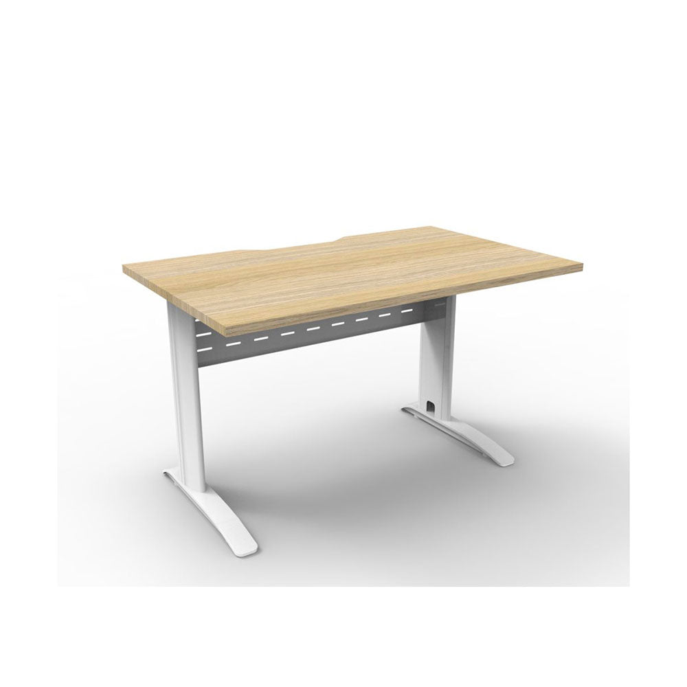 Desk Span Straight 1200W X 750D Nat Oak/WhIte    RSD1275M NO/WS_40046368_RSD1275M NO/WS