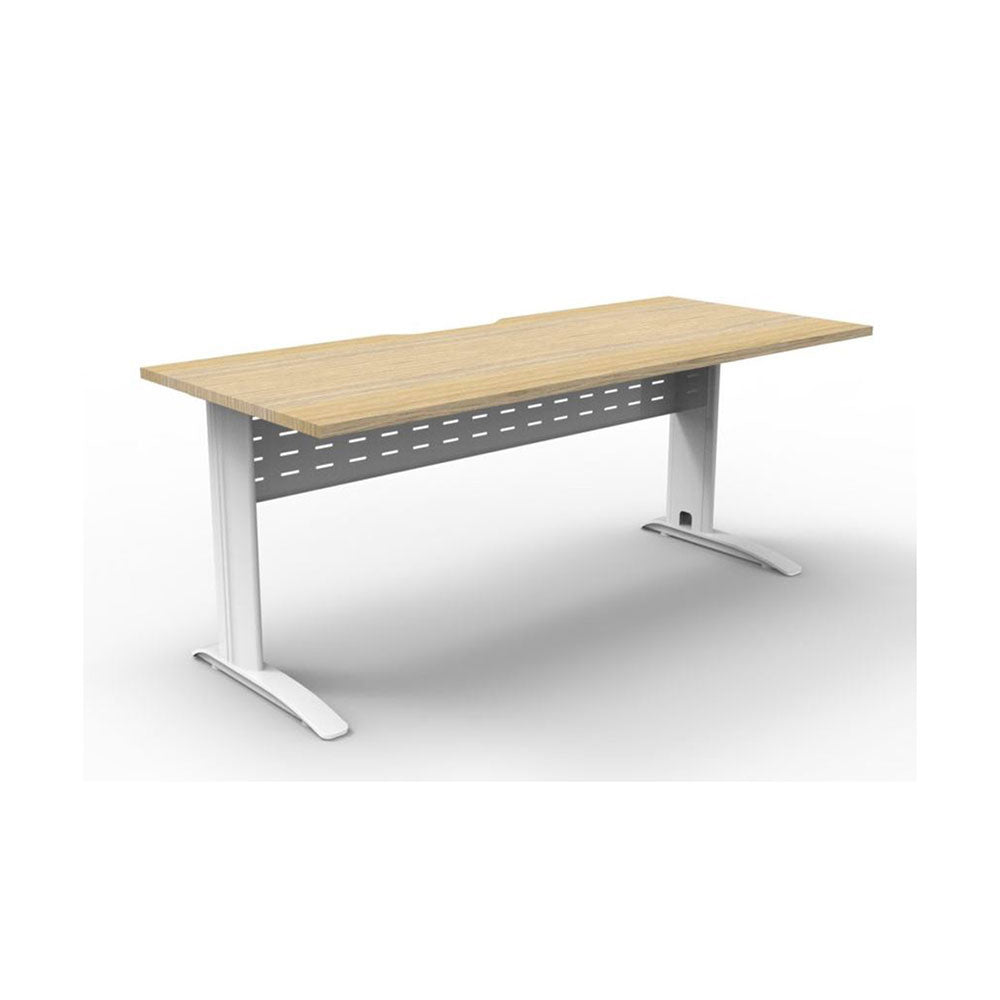 Deluxe Span Straight Desk 1500X750mm Nat Oak White Frame_40046161_RSD1575M NO/WS