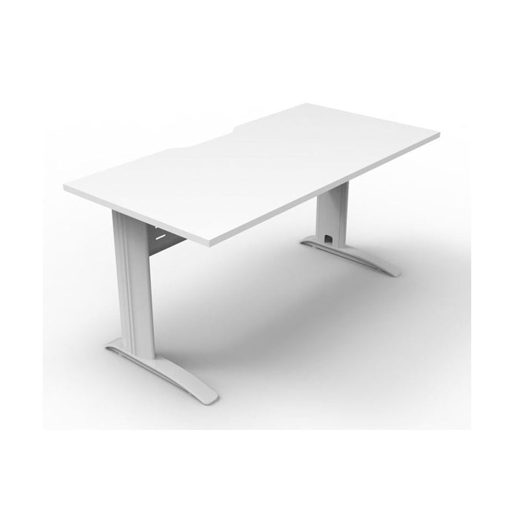 Rapid Span Deluxe Desk 1800X750 White Frame Modesty Panel Natural White Top Rapid_40036308_RSD1875M NW/WS