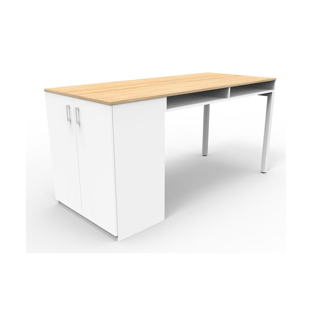 MeetUp Standing Table H1020x D900xw1200 Space Euro Oak/ White_40044105_MUST-EOAW-0921