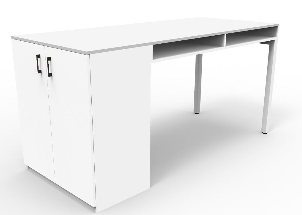 MeetUp Standing Table H1020x D900xw1200 White Top/ White_40044107_MUST-AWAW-0921