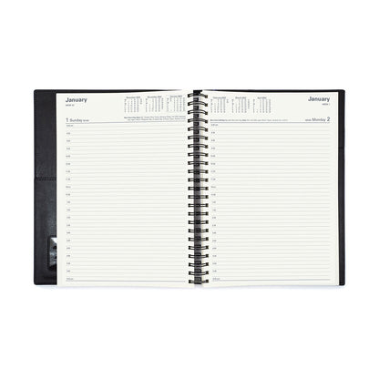 Diary Vanessa Financial 185.V99 A5 1 Day To A Page Black 2026/27_85811203_85611