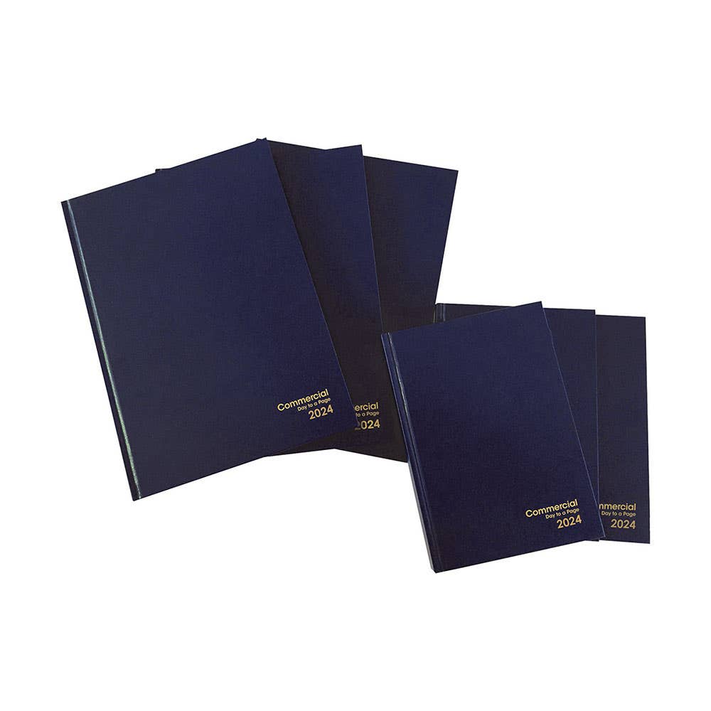 Diary Commercial Hard Cover A5 1 Day To A Page 2025 Navy Blue 85799700 BibbulmunA5DTP