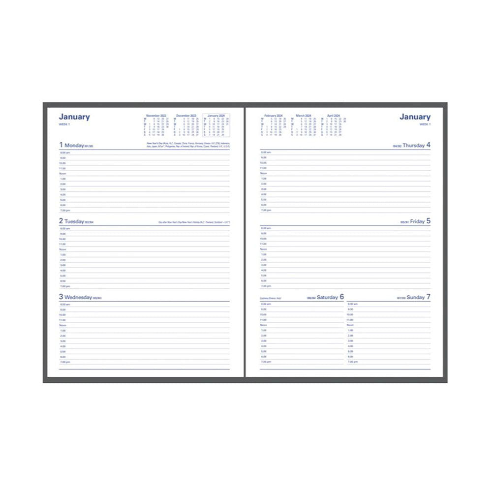 Diary Debden Associate 4201-V99 A4 Week To An Opening 2026 Black_1038557_86222.26