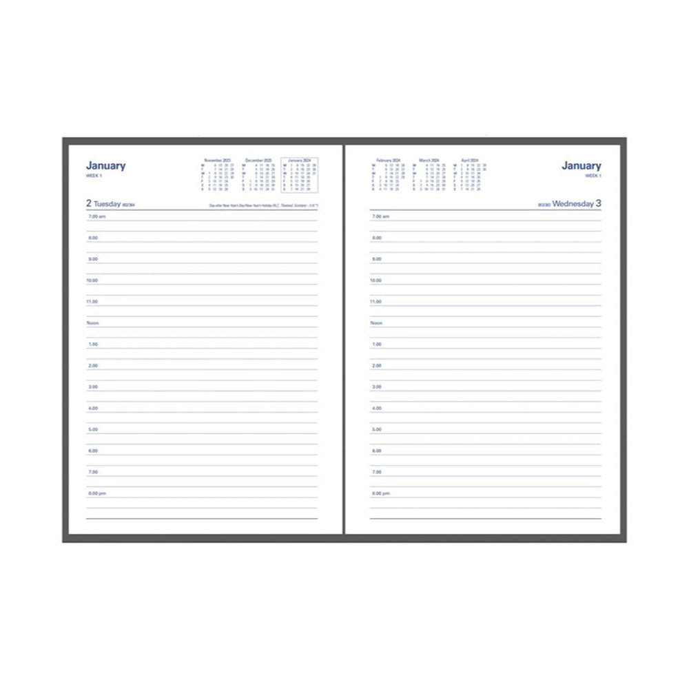 Diary Debden Associate 4301.V99 A5 1 Day To A Page 2026 Black_1038558_86223