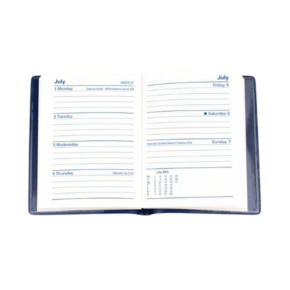 Diary Collins Belmont 337 Pvc A7 105x74mm Week Per Opening Black_1009393_86301