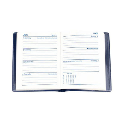 Diary Collins Belmont 337 Pvc A7 105x74mm Week Per Opening Black_1009393_86301