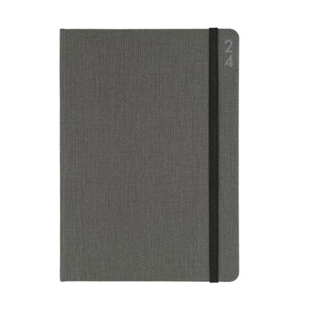 Diary Debden Designer D18.P98 A5 1 Day To A Page 2024 Charcoal_9033844_86337