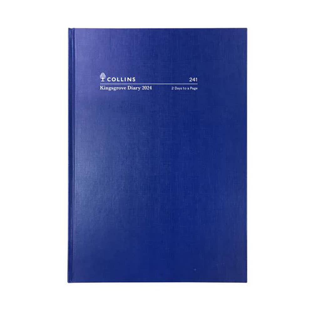 Diary Kingsgrove 241 A4 2 Days To A Page 2022 Blue 1001121 86429