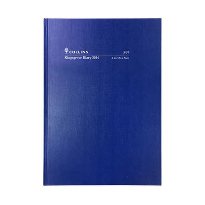 Diary Kingsgrove 281 A5 2 Days To A Page 2026 Blue_1009399_86434
