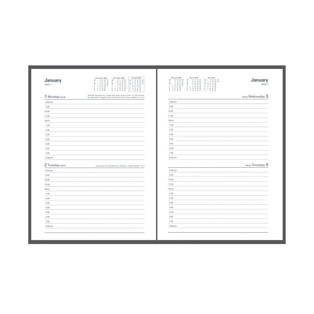 Diary Kingsgrove 281 A5 2 Days To A Page 2026 Blue_1009399_86434