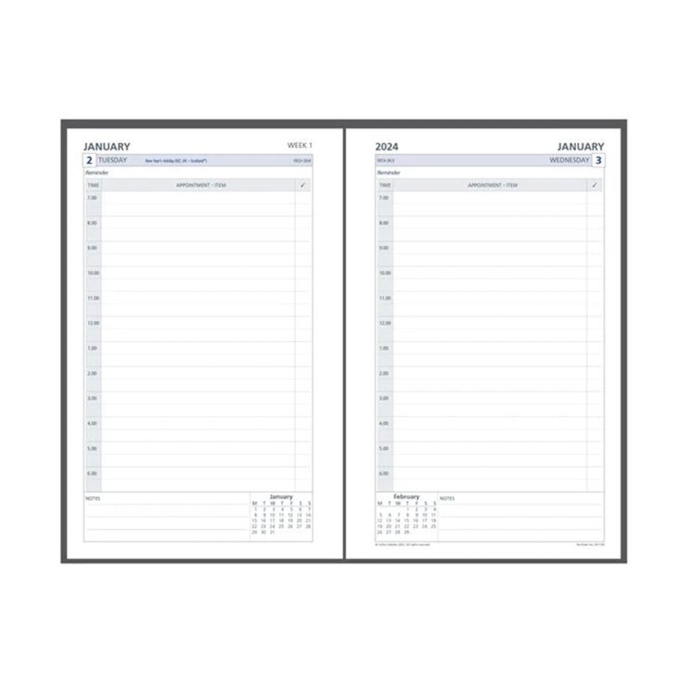 Debden Organiser Refill Dk1100 Dated Day To Page 216 X 140mm 2026_85502600_86570