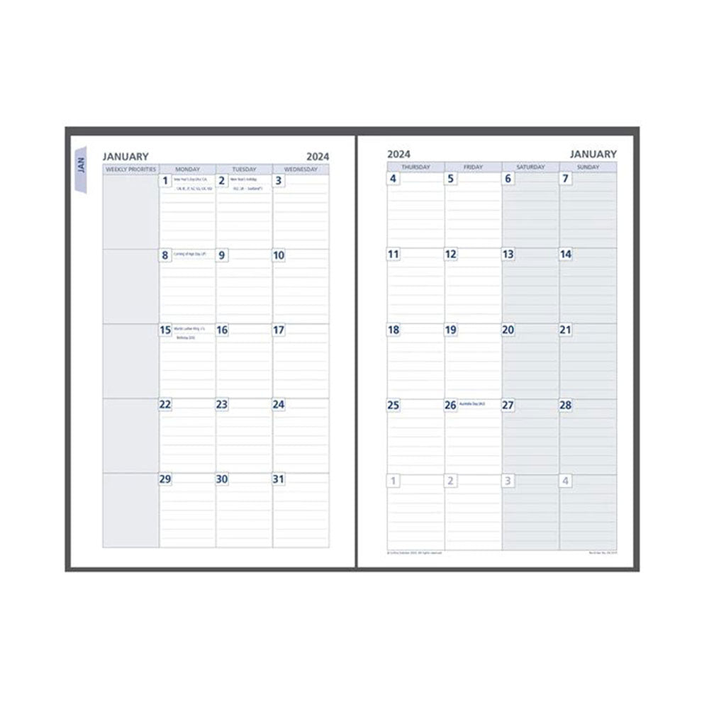 Debden Organiser Refill DK1310 Dated Month To A View 216x140mm 2026_85512300_86572