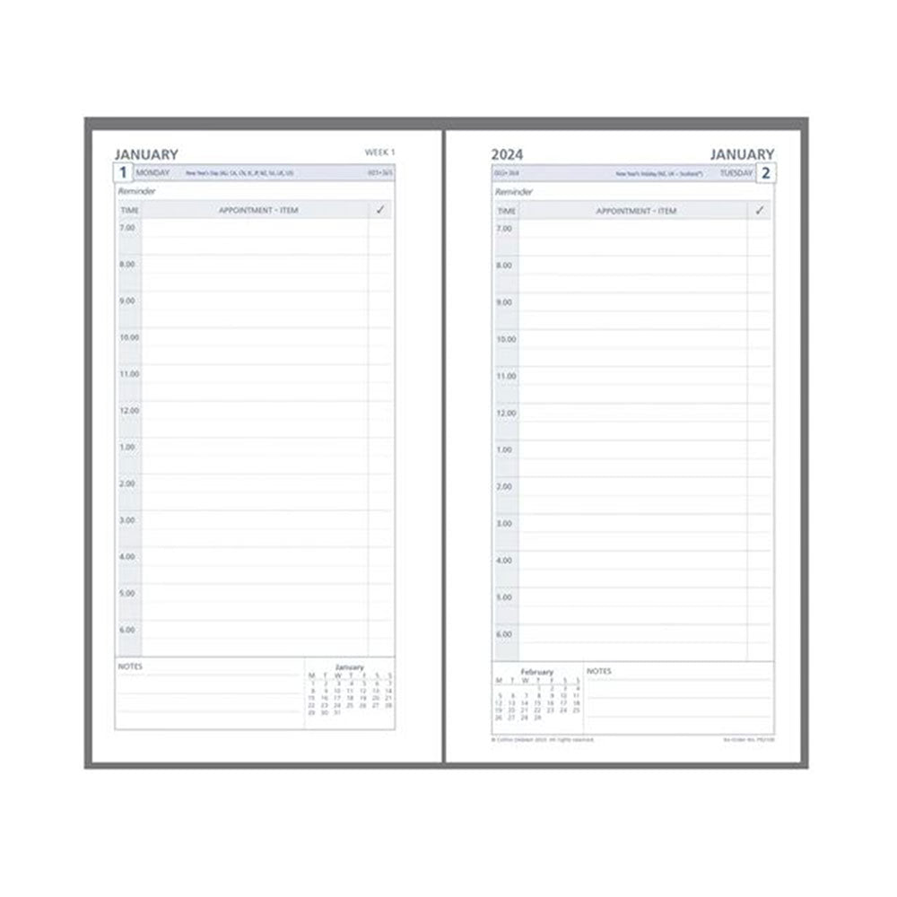 Debden Organiser Refill PR2100 Daily Dated Day To Page 172 X 96mm 2026_85514900_86577