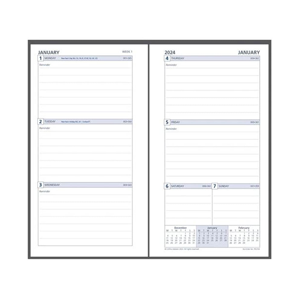 Debden Organiser Refill PR2700 Weekly Dated Week To A View 172 X 96mm 2024_85515000_86579