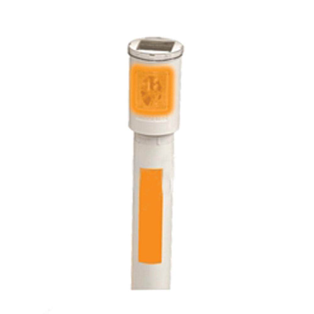 Dingo Eye Solar Power Amber Flashing Poly Stake With 1m Pole 447133 DE-AA-FF-PS-1
