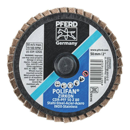 Mini Flap Disc Ziconia CDR Polifan 50mm 80G Pferd 36004100 47202533