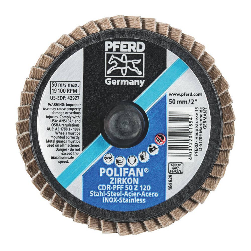 Mini Flap Disc Ziconia CDR Polifan 50mm 120G Pferd 36004101 47202534