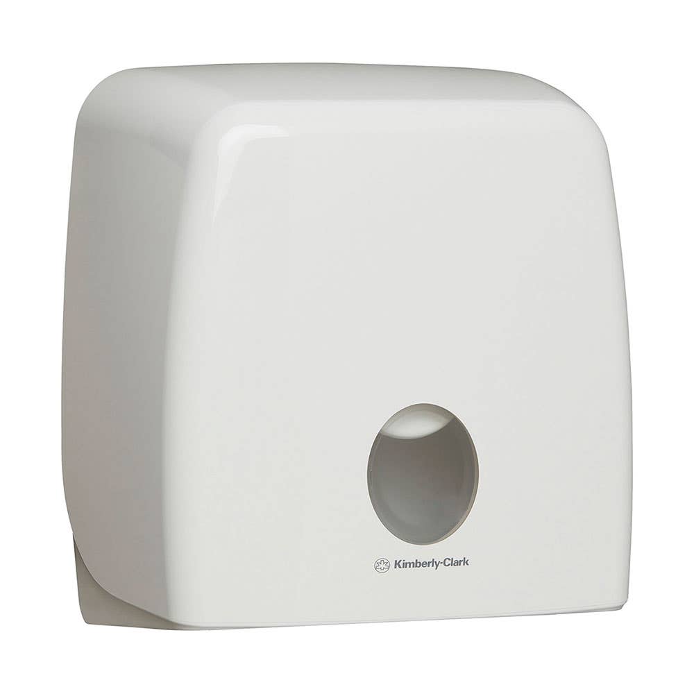 Dispenser Toilet Paper Roll Lockable White ABS Plastic Kimberly Clark 60014735 70260