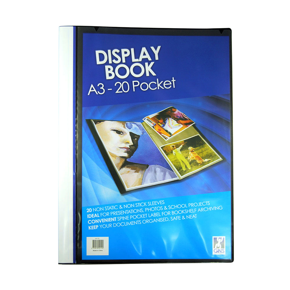 A3 Display Book With Insert Cover 20 Pages Black_40046418_54110