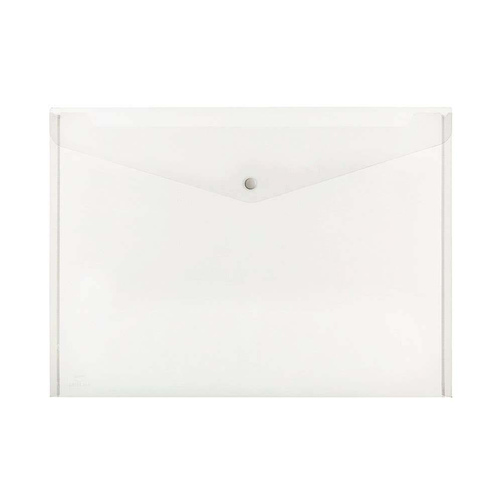 A3 Document Wallet with Button Clear 10 Pack 39378400 2015212