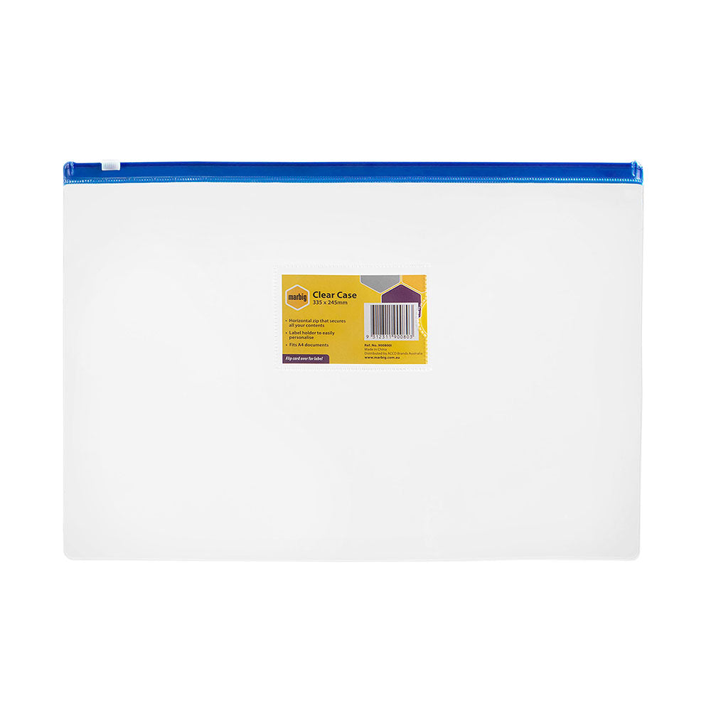 Marbig Clear Case A4 335 X 245mm Blue_130140000_9008001