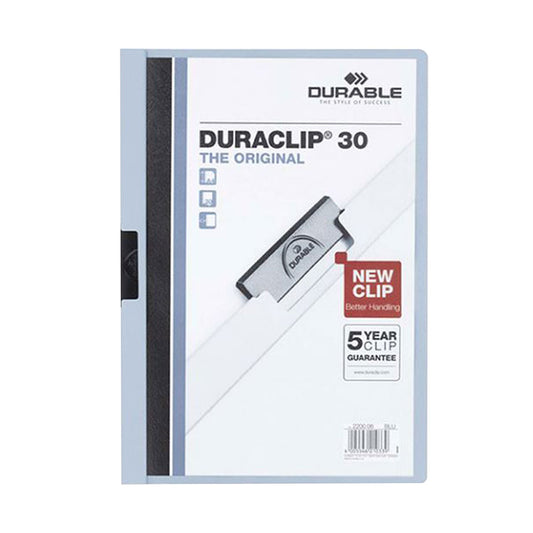 Durable Duraclip Document File 22000 A4 30 Sheet Capacity Blue_9033310_220006