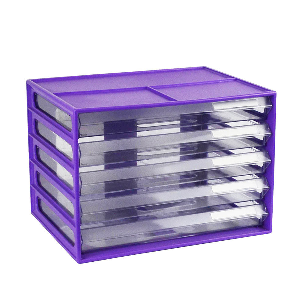 Italplast A4 5 Drawer Document Cabinet Landscape Grape Italplast_40044489_24751
