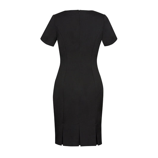 Ladies Shift Dress S/S Black - 10