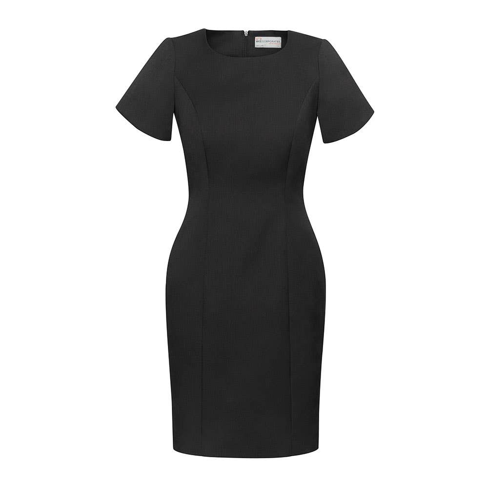 Ladies Shift Dress S/S Charcoal - 10 444211 30112-CHA-10