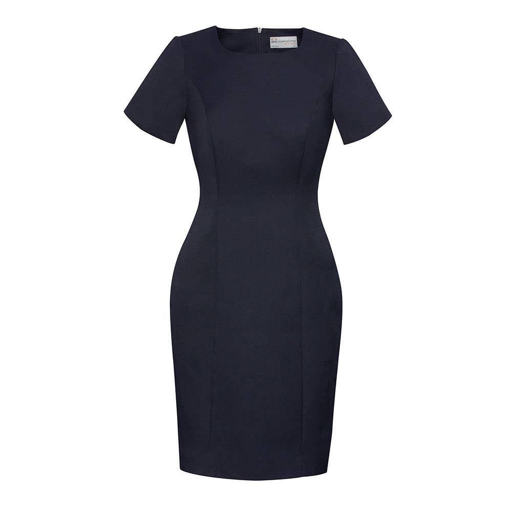 Ladies Shift Dress S/S Navy - 8 36015229 30112-NAV-8
