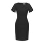 Shift Dress S/S Wool Black - 10 441777 34012-BLK-10