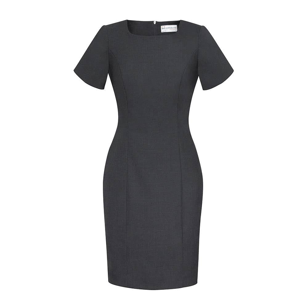 Shift Dress S/S Wool Charcoal - 10 36015257 34012-CHA-10