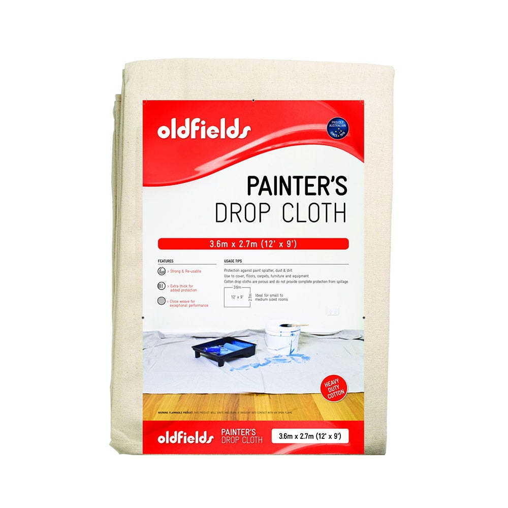 Sheet Drop Cotton Cloth Heavy Duty 3.6 x 2.7m 145407 870P