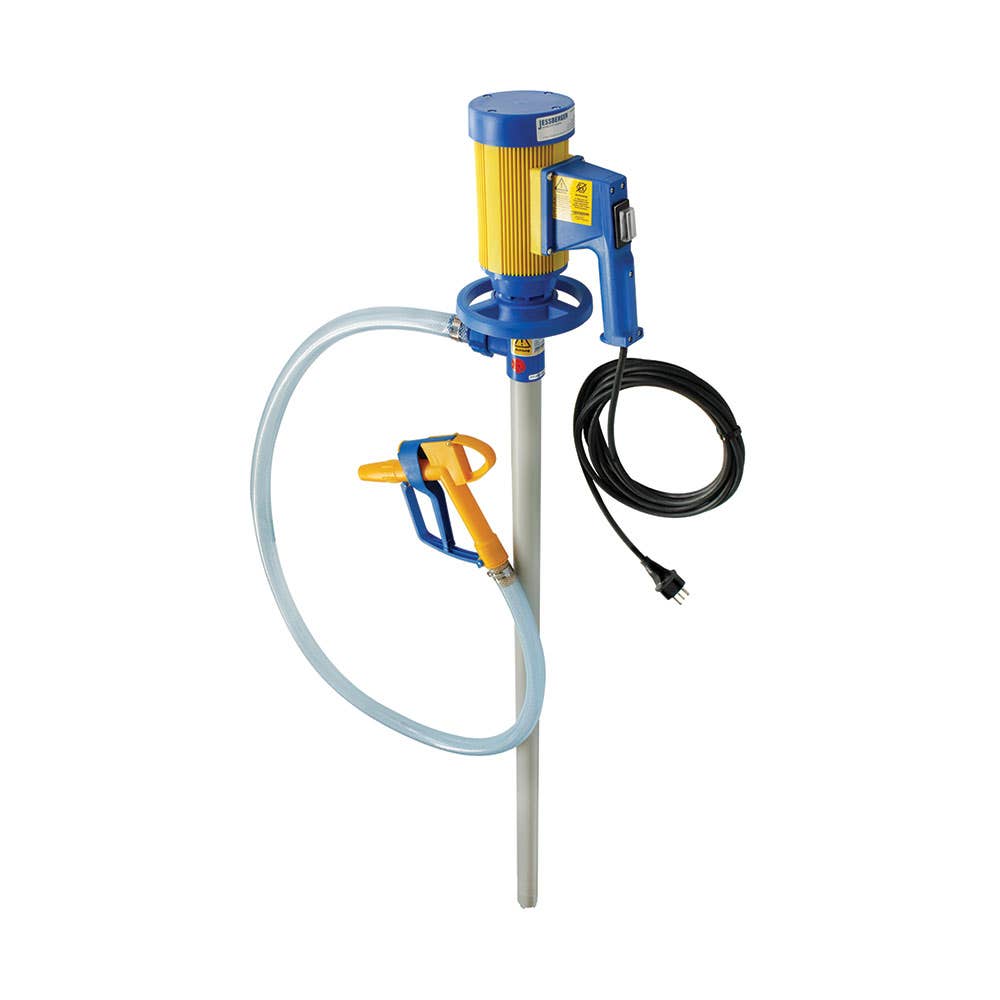 Chemical Drum Pump Kit 205L 1m Poly Tube 93L/min 40035212 JP-180-PP-HC-1000