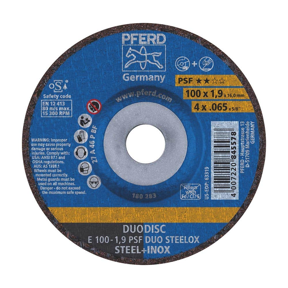 Duodisc Dual Purpose 100mm Cutting & Grinding Disc 79912673 62010630